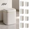 Odor Sealing Trash Can with Lid Smart Sensor Can, Automatic Motion Induction Garbage Bin Compact Slim for Narrow Spaces Touchless Bathroom Kitchen