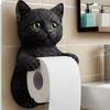 Simple Installation Cat Toilet Paper Holder 3D Cat Shape Hanging Paper Towel Stand  RV Travel