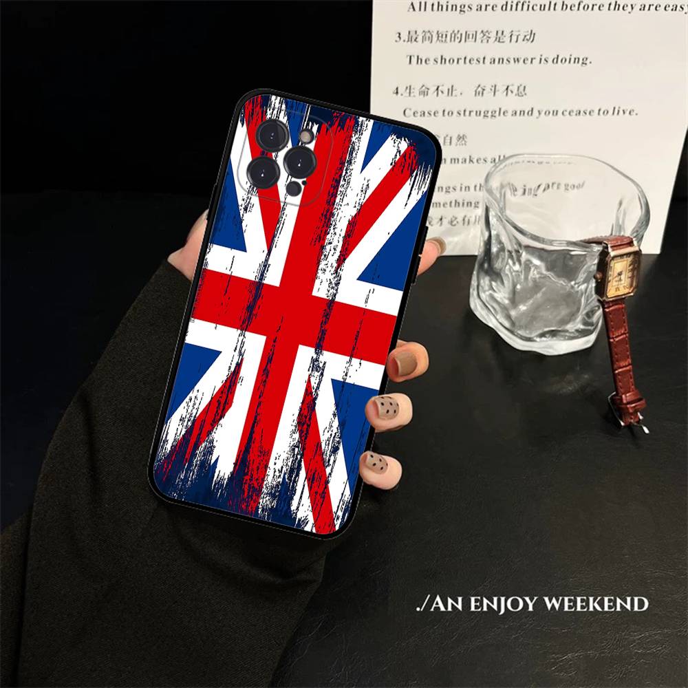 England Britische UK Flagge Handyhülle Für iPhone 17 16 14 15 13 12 11 Pro Max Plus Silikon Weiche Hülle
