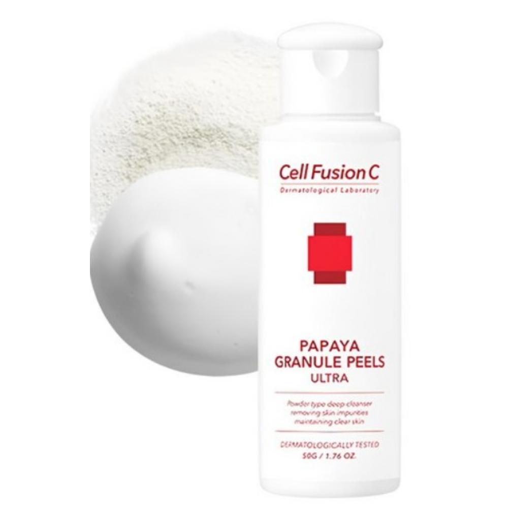 Cellfusion C Papaya Granule Peels Ultra Cleansing Powder – Exfoliating & Brightening Face Cleanser – 50g