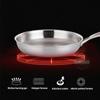 28/30cm Frying Pan 304 Stainless Steel Skillet Non-stick Pan NO-coating Eggs Steak Frying Pot Use Gas and Induction Stove