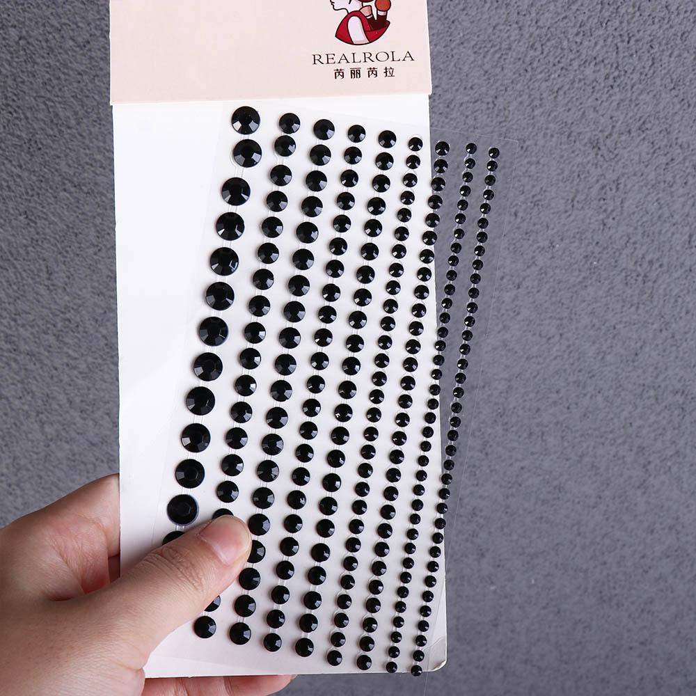 Face Decal Long Rhinestone Strip Sticker Hair Rhinestone Decoration Temporary Tattoo Stickers