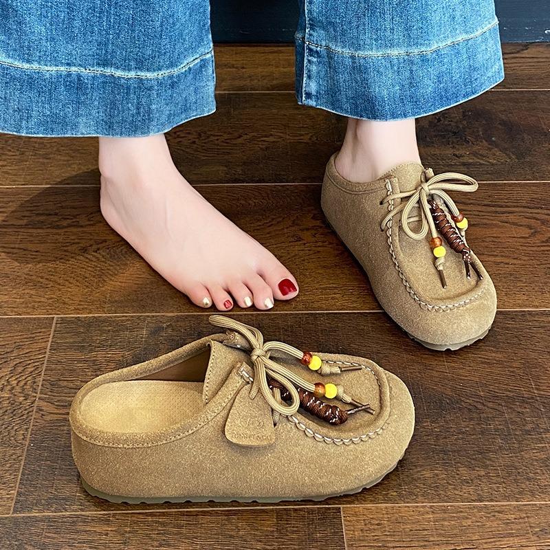 Inner height-increasing cool slippers women's summer outer wear new thick-soled one-pedal lazy bag head half slippers fashion