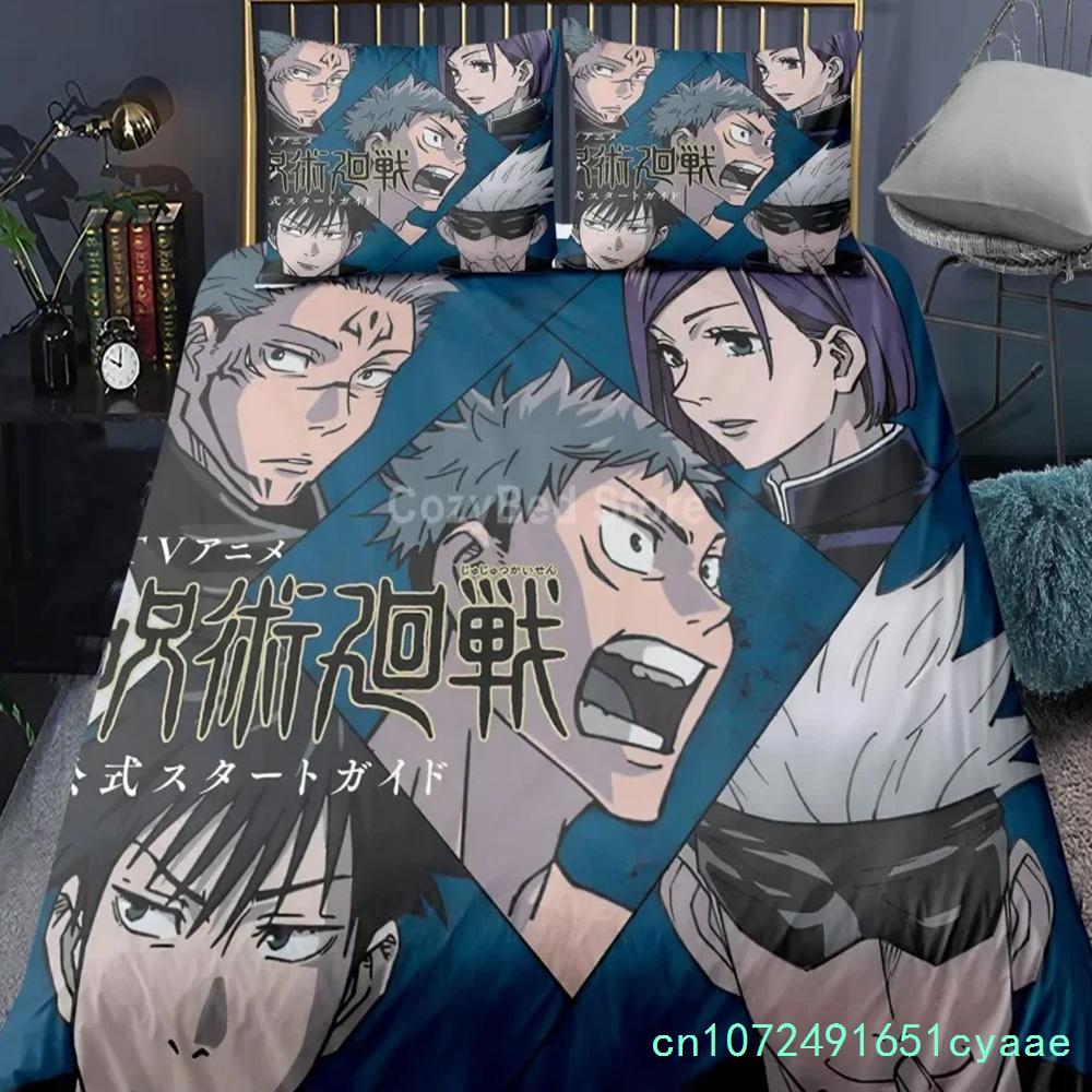 Jujutsu Kaisen Bedding Set Japan Famous Anime Duvet Cover Sets Comforter Bed Linen Twin Queen King Single Size Dropshipping Gift