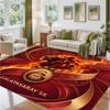 Galatasaray FC Design Crystal Velvet Rug Soft Decorative Mat for Bedroom Entrance