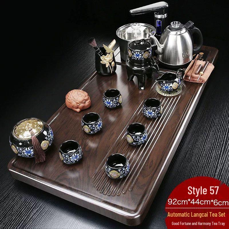 Automatic Solid Wood Kung Fu Tea Tray