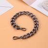 40cm Punk Metal Thick Chain Bag Shoulder Strap DIY Handbag Handles (Black)