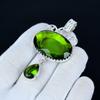Unique Peridot Pendant, 925 Sterling Silver Handmade Jewelry, Peridot Silver Pendant, Party Wear Jewelry For Women's, Pendant Christmas Jewelry