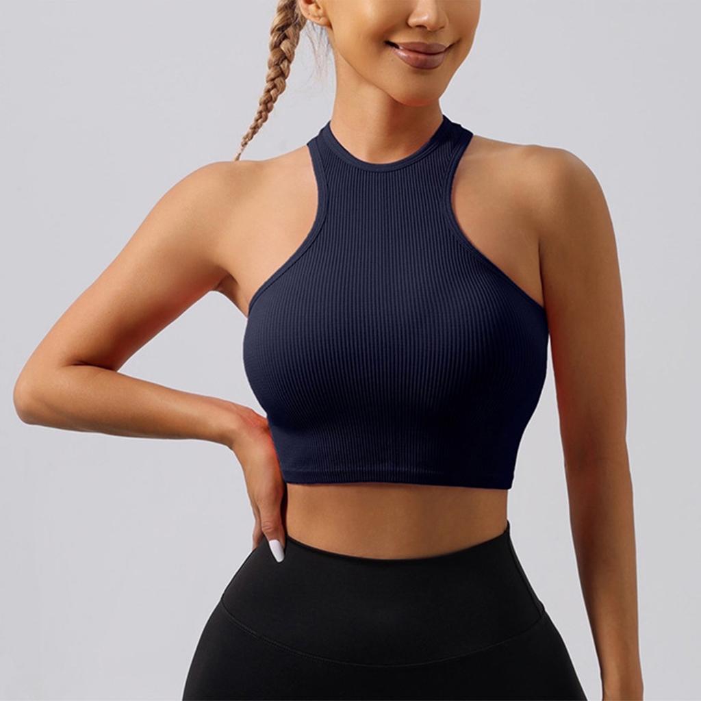 Top Primaverili da Donna Canottiera Corta a Coste per l'Estate Camicie da Donna Casual Elastiche Senza Maniche Camicie Estive da Donna