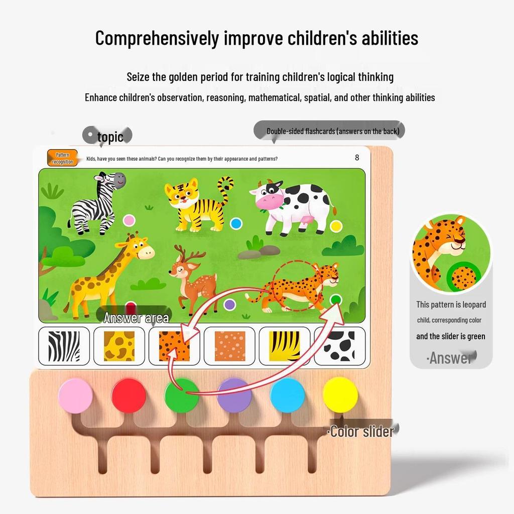 Children's Wooden Logic Training Set for Early Brain Development