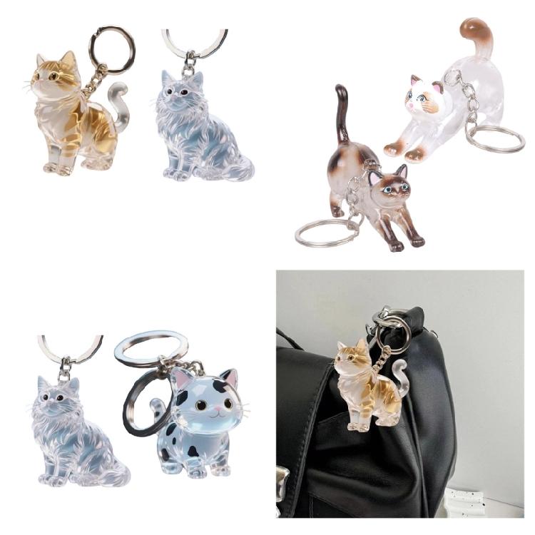 Creative Pet Furs Keyring Shatterproof Plastic Memorial Keychain For Daily Remembrance Pet Hair Collection Container