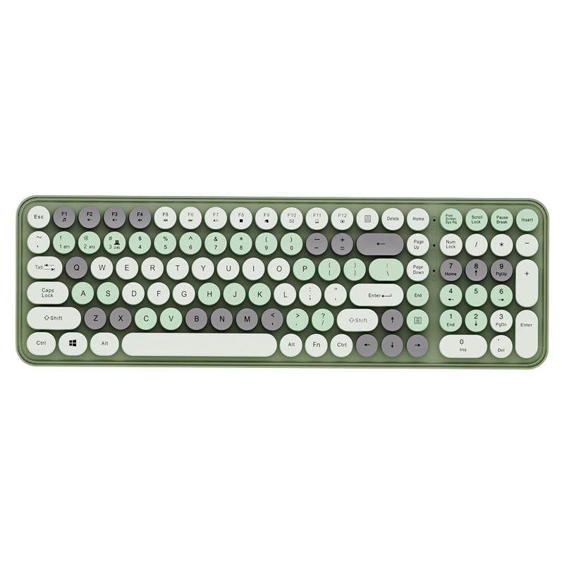 Bluetooth Wireless Silent Mechanical Keyboard & Mouse Set for Girls - Rechargeable and Stylish for Office Use