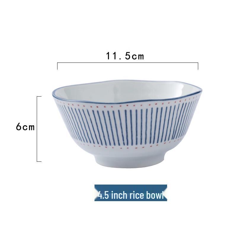 ZISIZ Underglaze Hand-painted Ceramic Rice Bowls