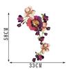 Embroidered Water-Soluble Lace Fabric Appliques - Hand-Sewn Ethnic Peony Design for Qipao