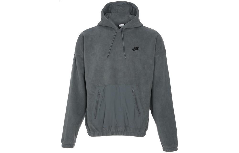 Nike Sweatshirts Men s Gray Hooded Moderate Regular FB8389-068 XL