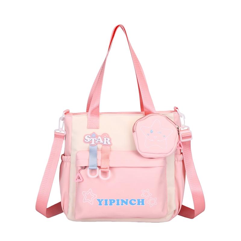 Kontrastní barva taška přes rameno pro studenty střední školy dámská crossbody taška studentská taška do třídy