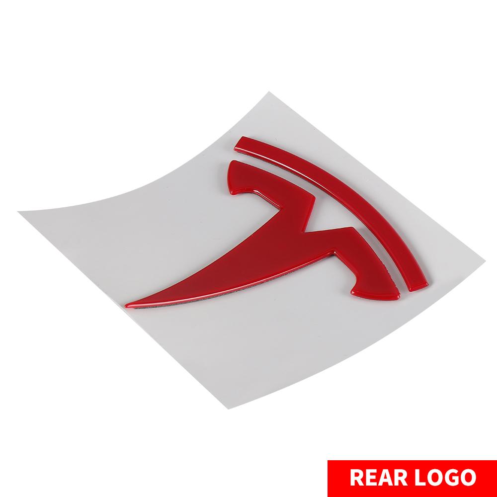 ANA1 3D ABS Car Front Head Hood Emblem Rear Trunk Badge Sticker For Tesla Model 3 Model Y Replacement Decoration Decals Accessories