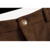 DIMANAF 2025 Plus Size Autumn Winter Women Skirts Short Corduroy Elastic Waist Trousers Oversize 5XL Black Thicken