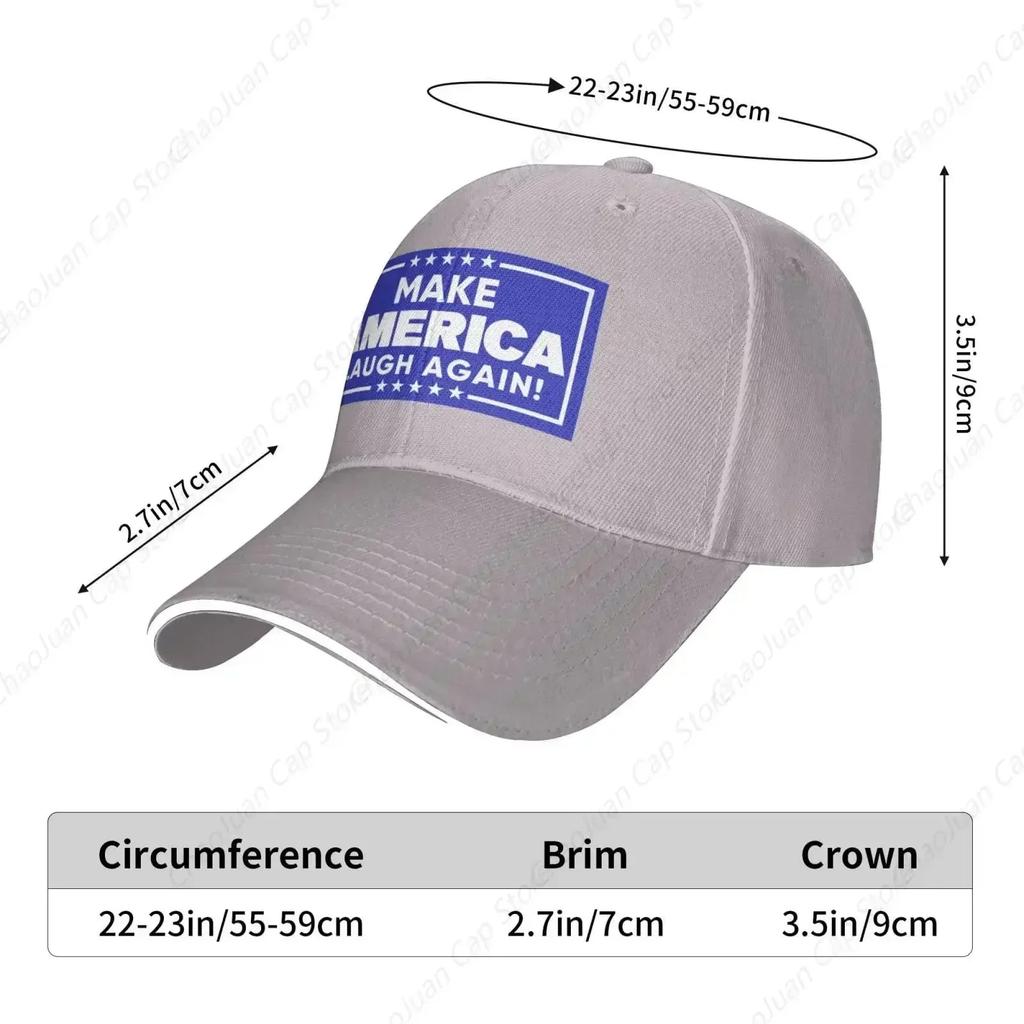 Make America Laugh Again Hat Kamala Harris 2024 Hat Harris for President Trucker Cap for Men Women Gray