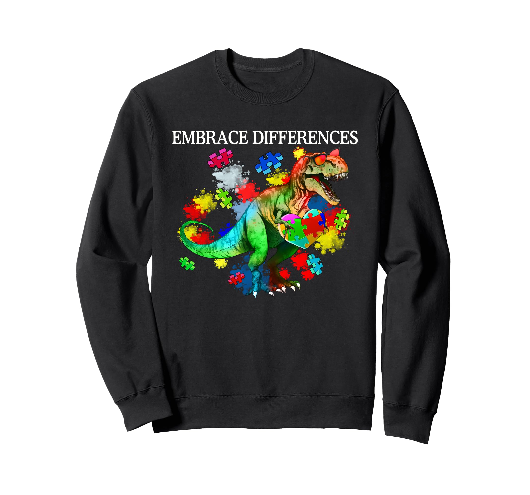 

Autism Awareness Dinosaur T-Rex Kids Cuddle Difference Sweatshirt