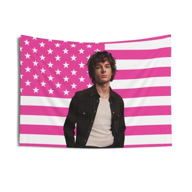 

1pc Pink USA Flag Tapestry Actor Fan Gift Dorm Bedroom Wall Decor 74x94cm(29x37in)