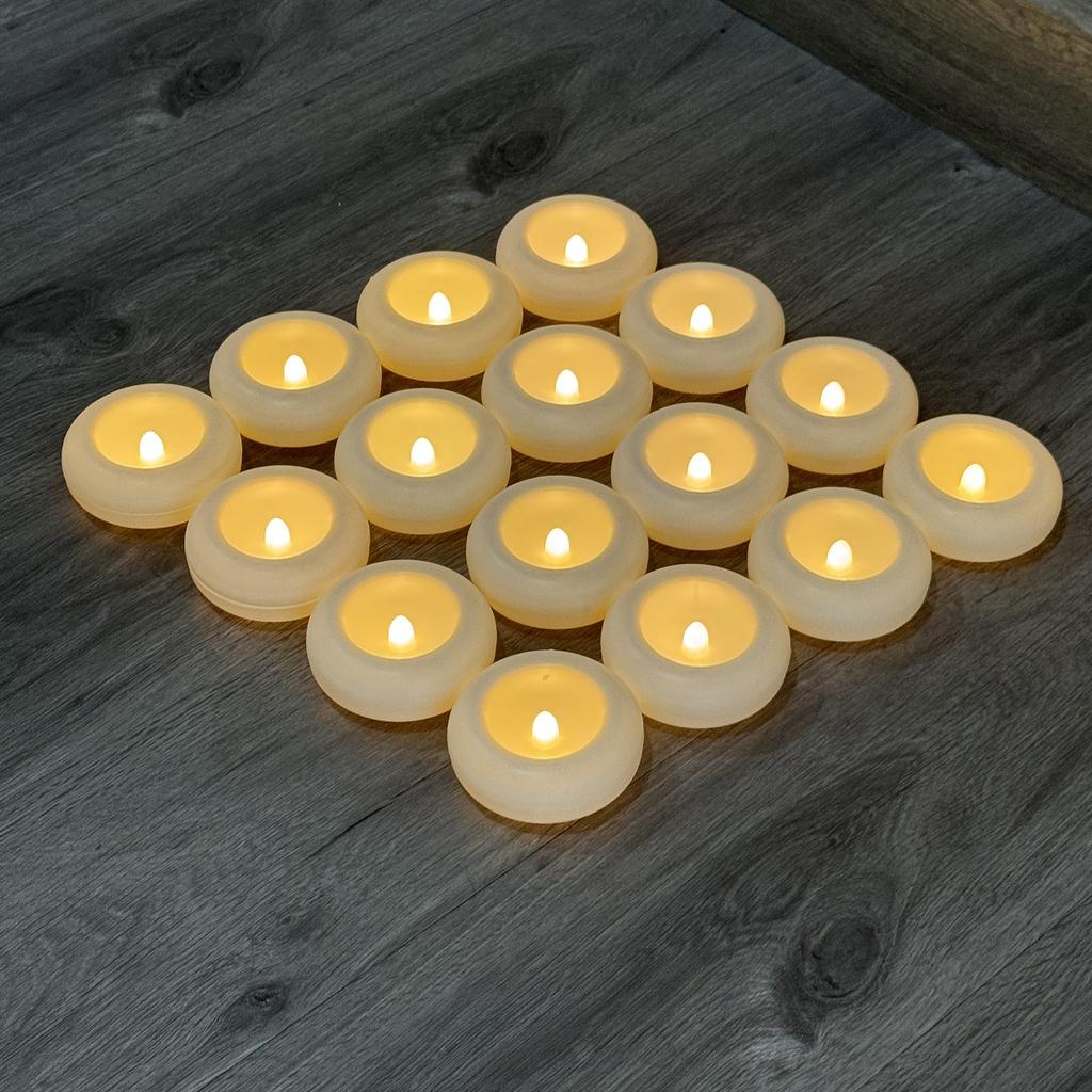Waterproof Flameless Tea Light Candle Tealight Float Electric Candle Wedding Valentine Decoration Smokeless Candles Light