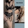Sexy Underwear, Sexy Lace Girdle, Fishbone Gathering Three-piece Set, Sexy Leg Rings, Bra Set, Suspenders.
