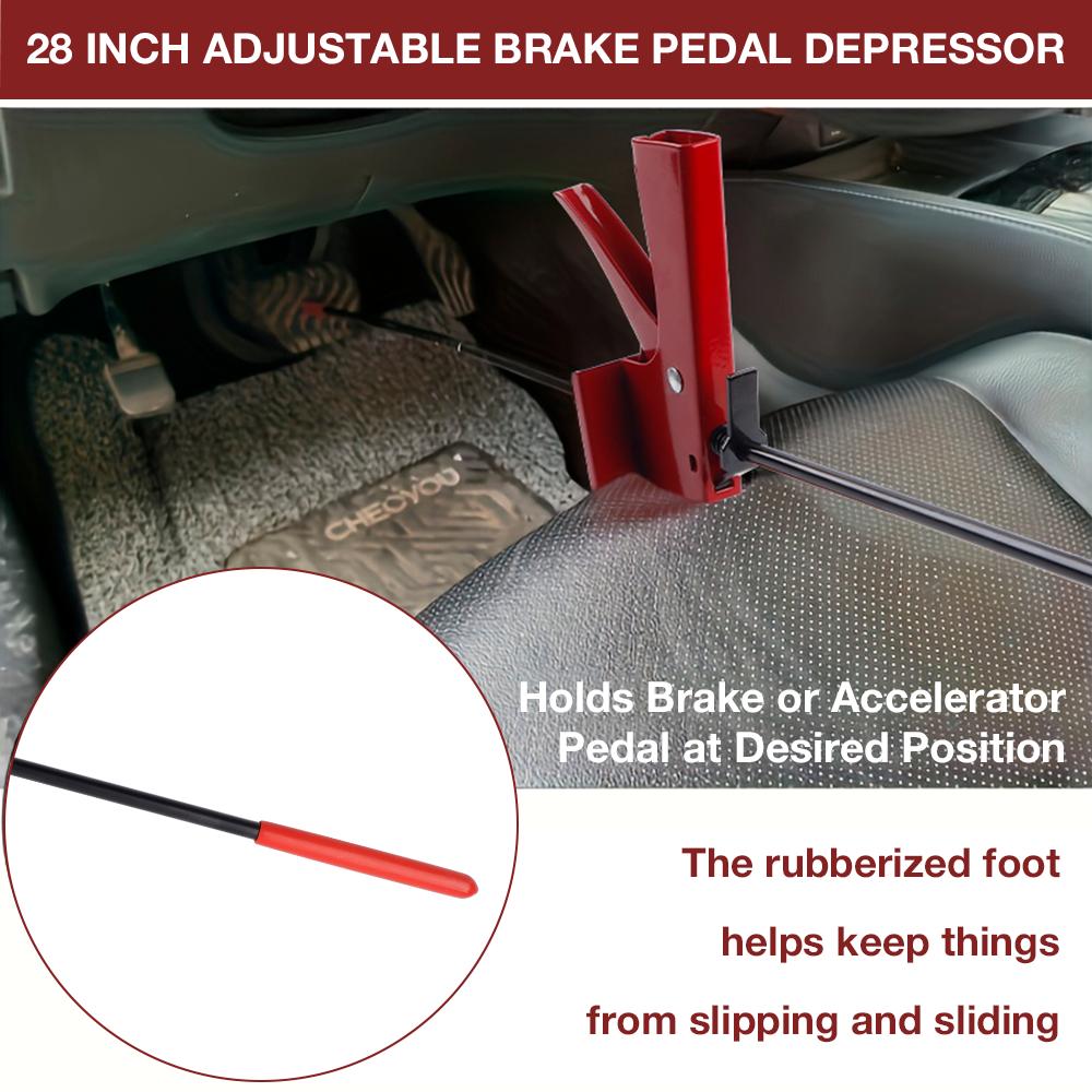 28-Inch Car Brake Pedal Depressor Tool, Adjustable Pedal Fixing Tool,  Prevent Vehicle Slipping, For Car Testing/Car Maintenance