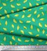 Soimoi Red Poly Crepe Fabric Hosta Leaves Print Fabric by the metre 42 Inch