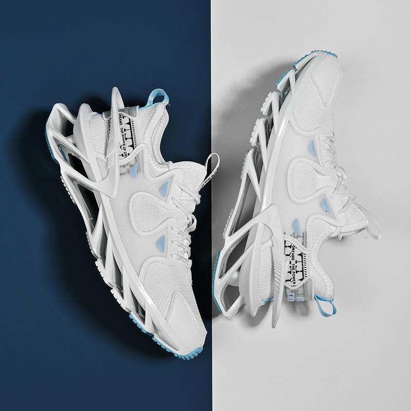 Blade shoes men's large size fly-woven mesh breathable running sneakers gradual change color men's shoes