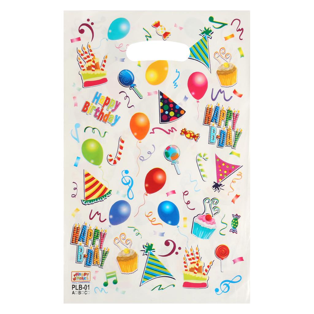 20pcs Printed Gift Bags Polka Dots Plastic Candy Bag Child Party Loot Bags Boy Girl Kids Birthday Party Favors Supplies Decor