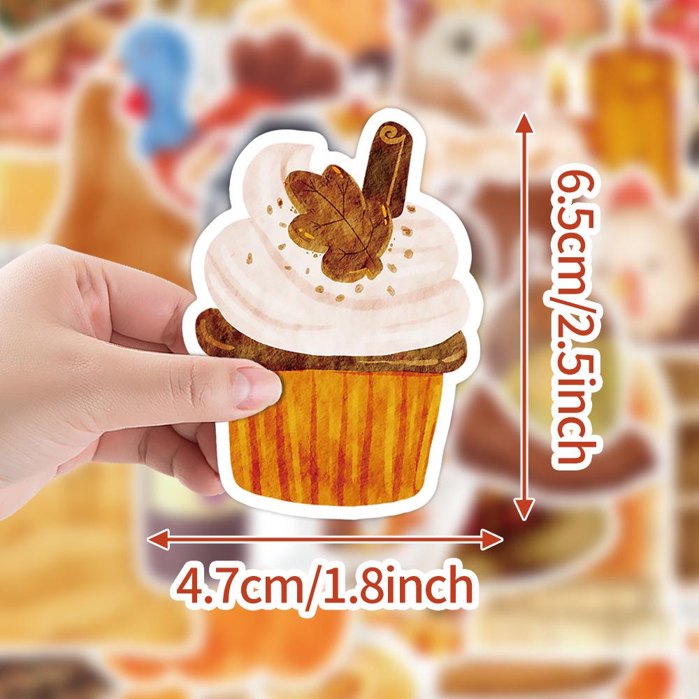 Thanksgiving Holiday Doodle Waterproof Stickers – 50 Sheets for Water Bottles & Computers