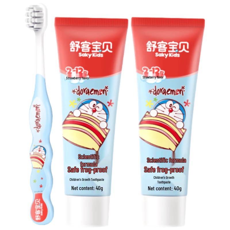 Shuke Doraemon Kids Toothbrush & Toothpaste Set