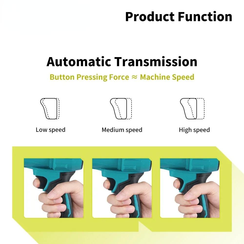 1000W Electric Turbo Jet Fan Blowers Cordless Portable Violent Hair Dryer High Power Dust Snow Leaf Cleaning Power Tool