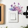 Fresh and Light-colored Painted Rose Flower Bedroom, Living Room, Entrance Hall Home Decor Switch Sticker