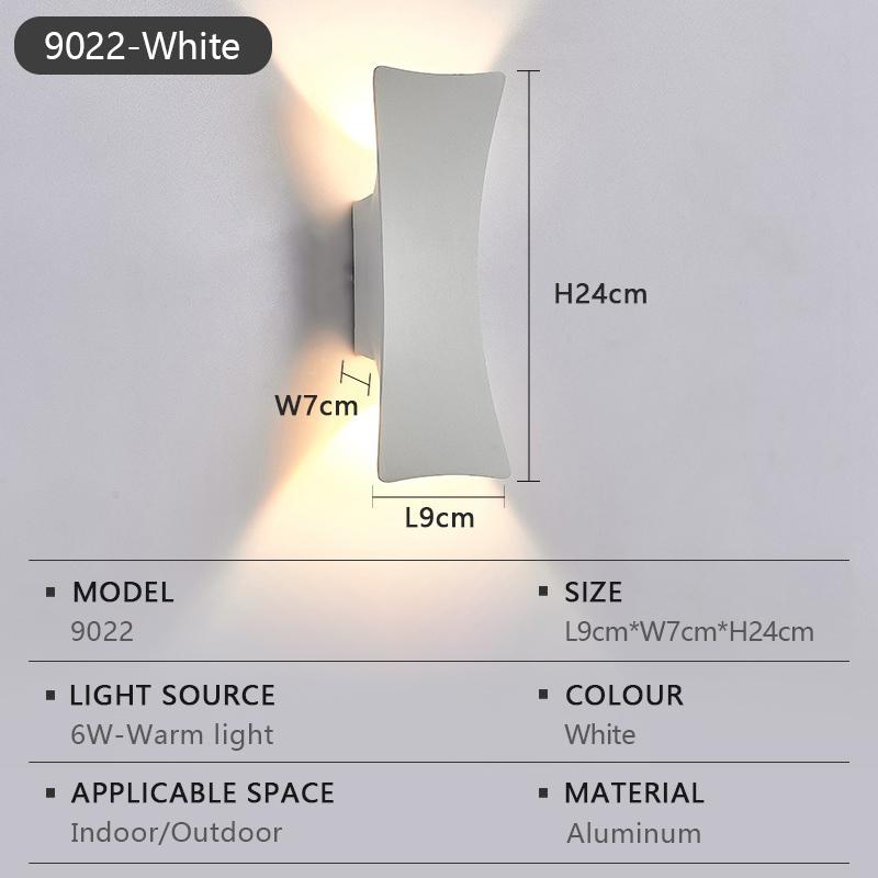 

Светодиодный настенный светильник для улицы и дома IP65, водонепроницаемый, белый/черный, алюминиевый, для дома, крыльца, сада, декоративные светильники, AC85-265V