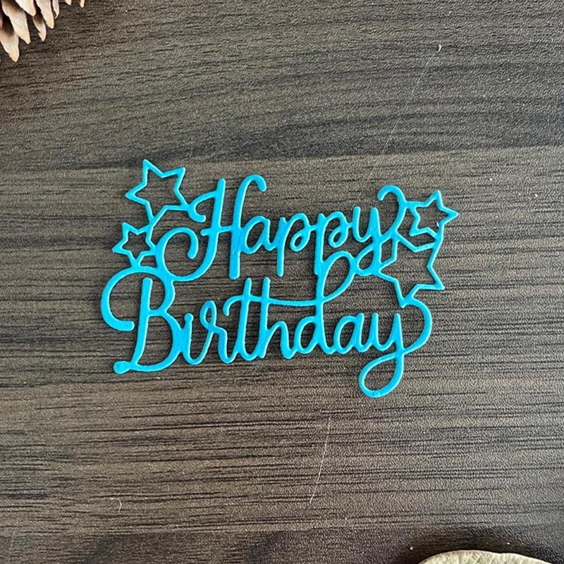 Happy Birthday Brief Stanzform Metall Präge Schablonen Kohlenstoffstahl Stanzformen für Kartenherstellung Scrapbooking Kunst Handwerk