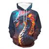 New Spring And Autumn Dragon Pattern 3D Printed Men Sweatshirt Vintage Outdoor Men's Hoodie Going Out Fashion Trend Street Style