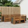 Corner Sofa Set 6 Pcs Natural Solid Acacia Wood