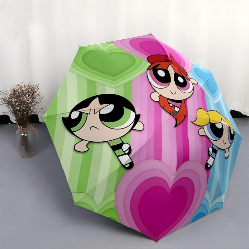 1 pièce Les Supers Nanas Parapluie Mignon Automatique Design 8 Baleines Compact Engrenage pour Voyage en Plein Air, Cadeau Parfait pour Amis ou Famille y280828176