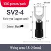 Zongyi SV2-4 U-Shaped European Pre-insulated Copper Terminal (1.5-2.5 Mm²)