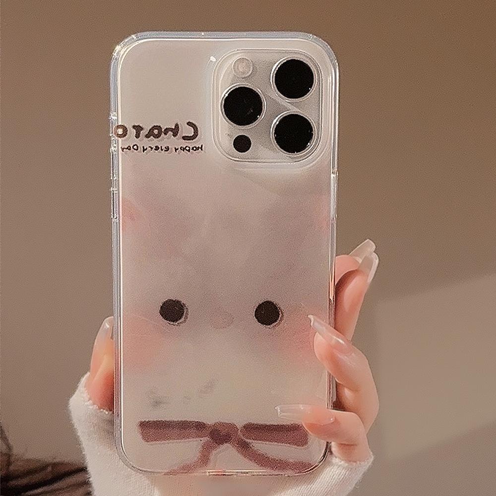 Cute big face cat phone case for 11/12/13/14/15