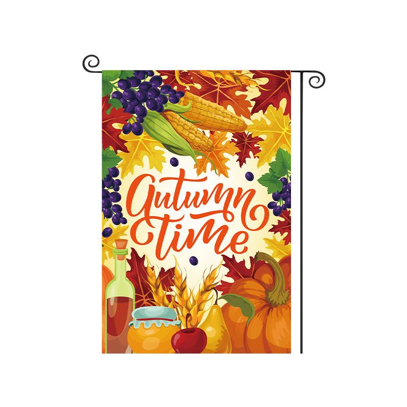 Thanksgiving Pumpkin Harvest Garden Flag for Outdoor Autumn Decor