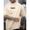 Herr Monogramtryck Casual Lös Kortärmad Enkel Bekväm T-shirt Herr