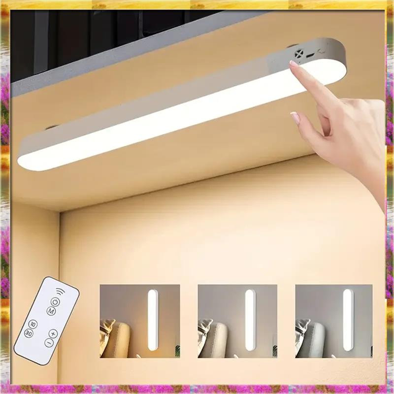 Aug. Cabinet Light Adhesive Reading Lamp 2Set Rechargeable Wireless LED Touch-Sensitive Lamp With Remote Control