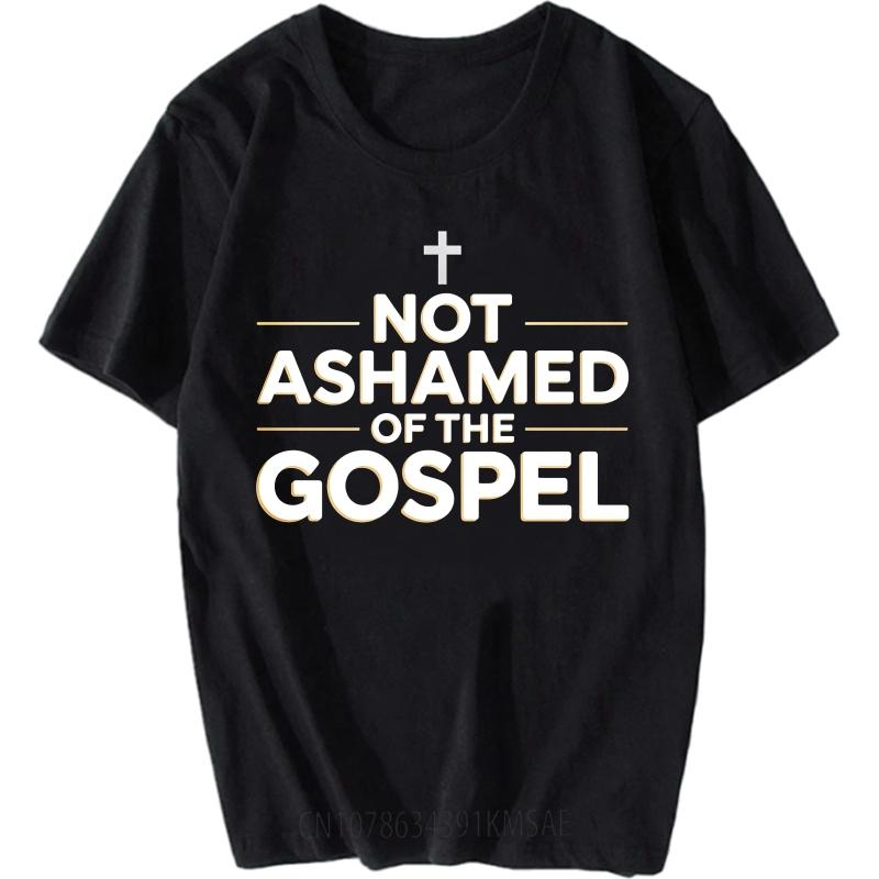 Workout Women Short Sleeve Tshirt Streetwear Not Ashamed Of The Gospel Hiphop Unisex Tee Shirt Summer Teeshirt Male Tops