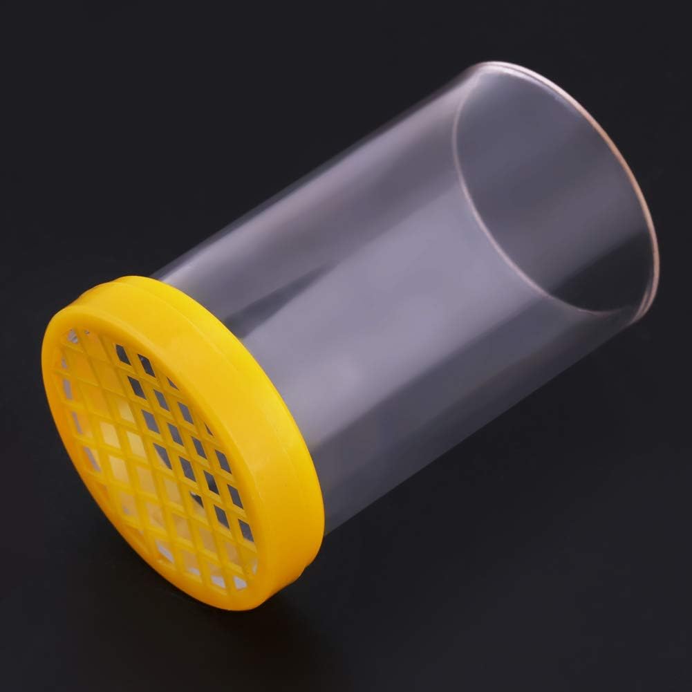 Walfront 1pc Queen Bee Marker Marking Cage Bottle & Soft Plunger Beekeeping Tackle Beekeeper Tool, Toolbox