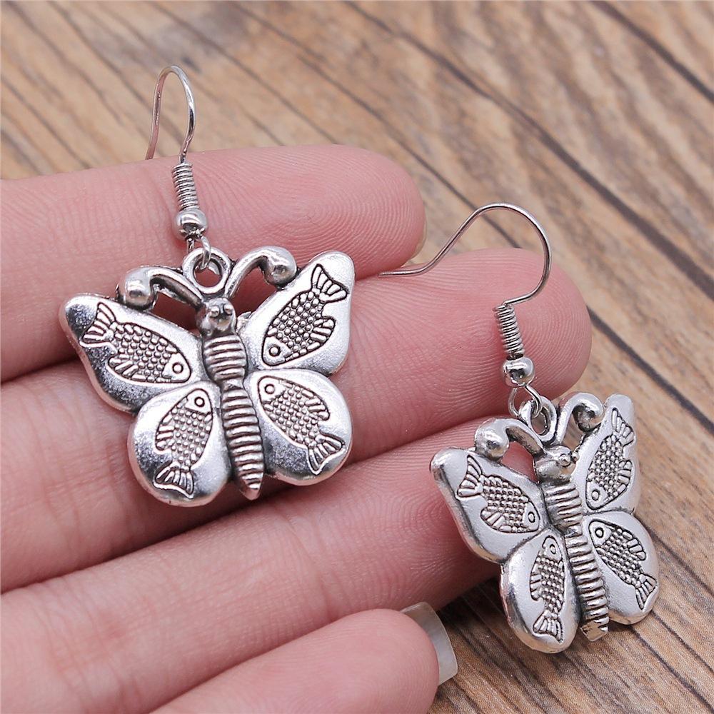 29 Styles New Design Vintage Butterfly & Dragonfly Insect Pendant Drop Earrings For Women Fashion Jewelry Wholesale Factory