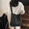 New Student Messenger Bag Large-capacity Work Nylon Bag Pumping Strap Shoulder Bag Tote Bag Casual Women's Bag