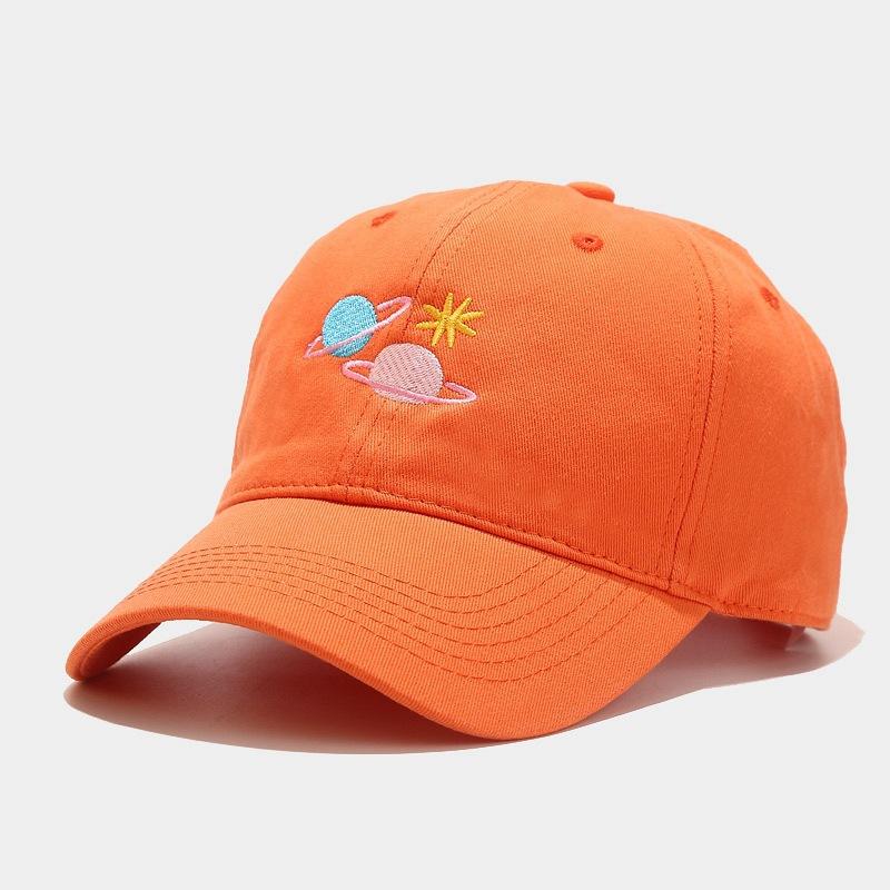 New baseball cap trendy small fresh literary asteroid embroidery curved brim cap ins casual sun hat